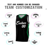 Custom Black Side Rhombus Graffiti Pattern Sets Basketball Jersey