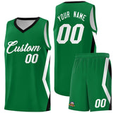Custom Kelly Green Side Rhombus Graffiti Pattern Sets Basketball Jersey