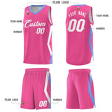Custom Pink Side Rhombus Graffiti Pattern Sets Basketball Jersey