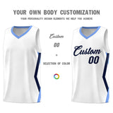 Custom White Side Rhombus Graffiti Pattern Sets Basketball Jersey