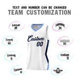 Custom White Side Rhombus Graffiti Pattern Sets Basketball Jersey