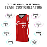 Custom Red Side Rhombus Graffiti Pattern Sets Basketball Jersey