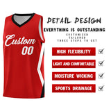 Custom Red Side Rhombus Graffiti Pattern Sets Basketball Jersey