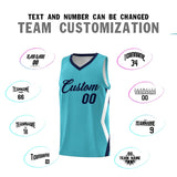 Custom Sky Blue Side Rhombus Graffiti Pattern Sets Basketball Jersey