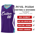 Custom Purple Side Rhombus Graffiti Pattern Sets Basketball Jersey