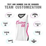 Custom White Side Rhombus Graffiti Pattern Sets Basketball Jersey