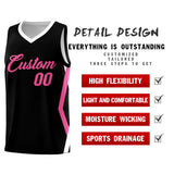 Custom Black Side Rhombus Graffiti Pattern Sets Basketball Jersey