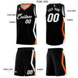 Custom Black Side Rhombus Graffiti Pattern Sets Basketball Jersey