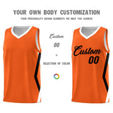 Custom Orange Side Rhombus Graffiti Pattern Sets Basketball Jersey