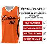 Custom Orange Side Rhombus Graffiti Pattern Sets Basketball Jersey