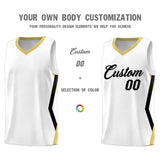 Custom White Side Rhombus Graffiti Pattern Sets Basketball Jersey