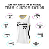 Custom White Side Rhombus Graffiti Pattern Sets Basketball Jersey