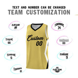 Custom Old Gold Side Rhombus Graffiti Pattern Sets Basketball Jersey