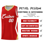 Custom Red Side Rhombus Graffiti Pattern Sets Basketball Jersey