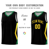 Custom Black Side Rhombus Graffiti Pattern Sets Basketball Jersey