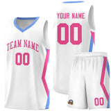 Custom White Side Rhombus Graffiti Pattern Sets Basketball Jersey