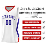 Custom White Side Rhombus Graffiti Pattern Sets Basketball Jersey