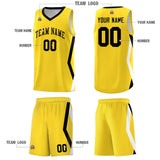 Custom Gold Side Rhombus Graffiti Pattern Sets Basketball Jersey