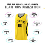 Custom Gold Side Rhombus Graffiti Pattern Sets Basketball Jersey