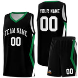 Custom Black Side Rhombus Graffiti Pattern Sets Basketball Jersey
