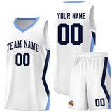 Custom White Side Rhombus Graffiti Pattern Sets Basketball Jersey