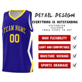 Custom Royal Side Rhombus Graffiti Pattern Sets Basketball Jersey