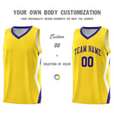 Custom Gold Side Rhombus Graffiti Pattern Sets Basketball Jersey
