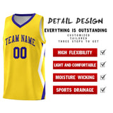 Custom Gold Side Rhombus Graffiti Pattern Sets Basketball Jersey
