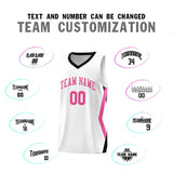 Custom White Side Rhombus Graffiti Pattern Sets Basketball Jersey