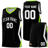 Custom Black Side Rhombus Graffiti Pattern Sets Basketball Jersey