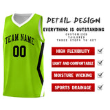 Custom Neon Green Side Rhombus Graffiti Pattern Sets Basketball Jersey