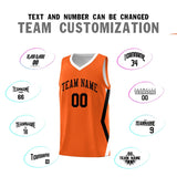 Custom Orange Side Rhombus Graffiti Pattern Sets Basketball Jersey