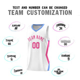 Custom White Side Rhombus Graffiti Pattern Sets Basketball Jersey