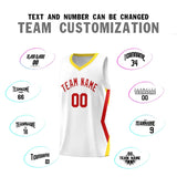 Custom White Side Rhombus Graffiti Pattern Sets Basketball Jersey