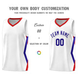 Custom White Side Rhombus Graffiti Pattern Sets Basketball Jersey