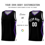 Custom Black Side Rhombus Graffiti Pattern Sets Basketball Jersey