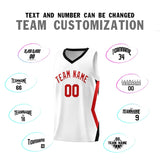 Custom White Side Rhombus Graffiti Pattern Sets Basketball Jersey
