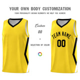Custom Gold Side Rhombus Graffiti Pattern Sets Basketball Jersey