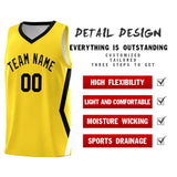 Custom Gold Side Rhombus Graffiti Pattern Sets Basketball Jersey