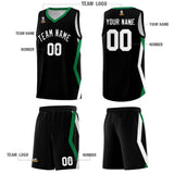 Custom Black Side Rhombus Graffiti Pattern Sets Basketball Jersey