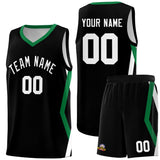 Custom Black Side Rhombus Graffiti Pattern Sets Basketball Jersey
