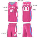 Custom Pink Side Rhombus Graffiti Pattern Sets Basketball Jersey