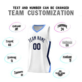 Custom White Side Rhombus Graffiti Pattern Sets Basketball Jersey