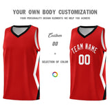 Custom Red Side Rhombus Graffiti Pattern Sets Basketball Jersey