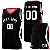 Custom Black Side Rhombus Graffiti Pattern Sets Basketball Jersey