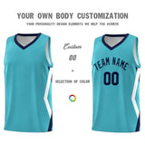 Custom Sky Blue Side Rhombus Graffiti Pattern Sets Basketball Jersey