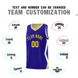 Custom Royal Side Rhombus Graffiti Pattern Sets Basketball Jersey