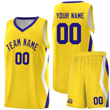 Custom Gold Side Rhombus Graffiti Pattern Sets Basketball Jersey