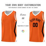 Custom Orange Side Rhombus Graffiti Pattern Sets Basketball Jersey