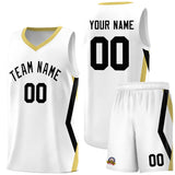 Custom White Side Rhombus Graffiti Pattern Sets Basketball Jersey
